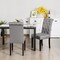Costway Set of 2 Parsons Upholstered Fabric Chair with Wooden Legs Pink/Beige/Grey/White&Black